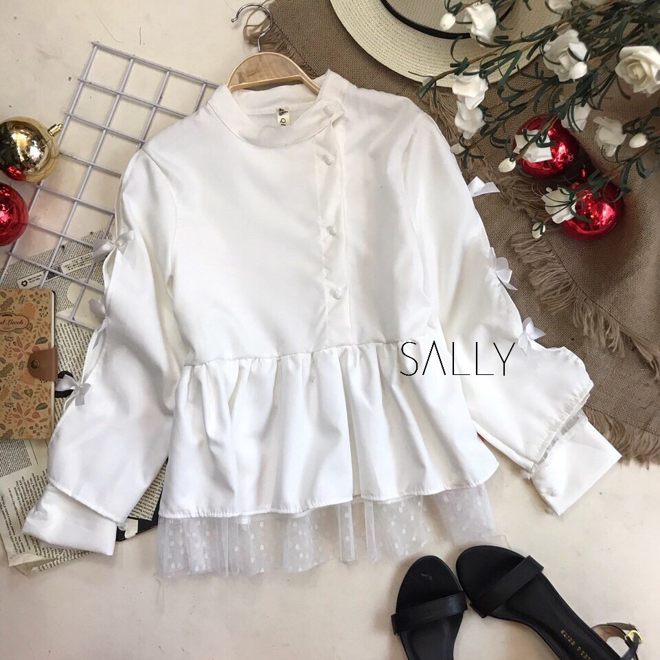 ÁO CỔ TÀU PEPLUM