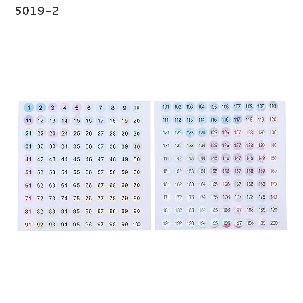 [GAV] Waterproof Number 1-200 Laser Labels Stickers Nail Polish Lipstick Number Tags {VN}