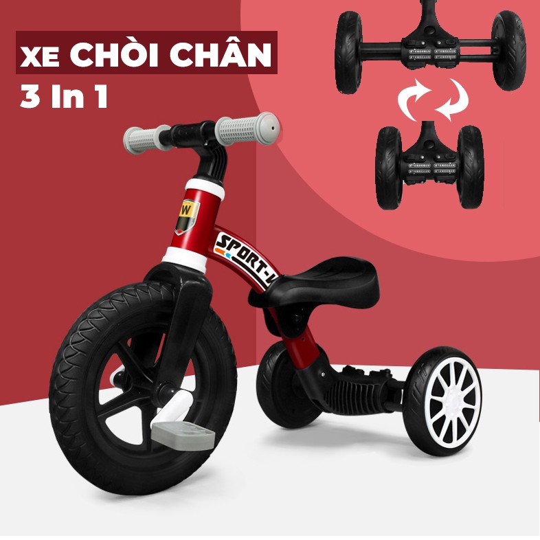 Xe chòi chân cho bé Tricky Bunny đa năng có thể điều chỉnh yên xe và bánh xe sau, giữ thăng bằng tốt