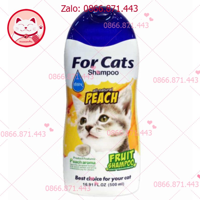 ⚡𝐅𝐑𝐄𝐄𝐒𝐇𝐈𝐏⚡ Sữa tắm cho mèo hương hoa quả thơm mát BBN Fruit shampoo chai 500ml