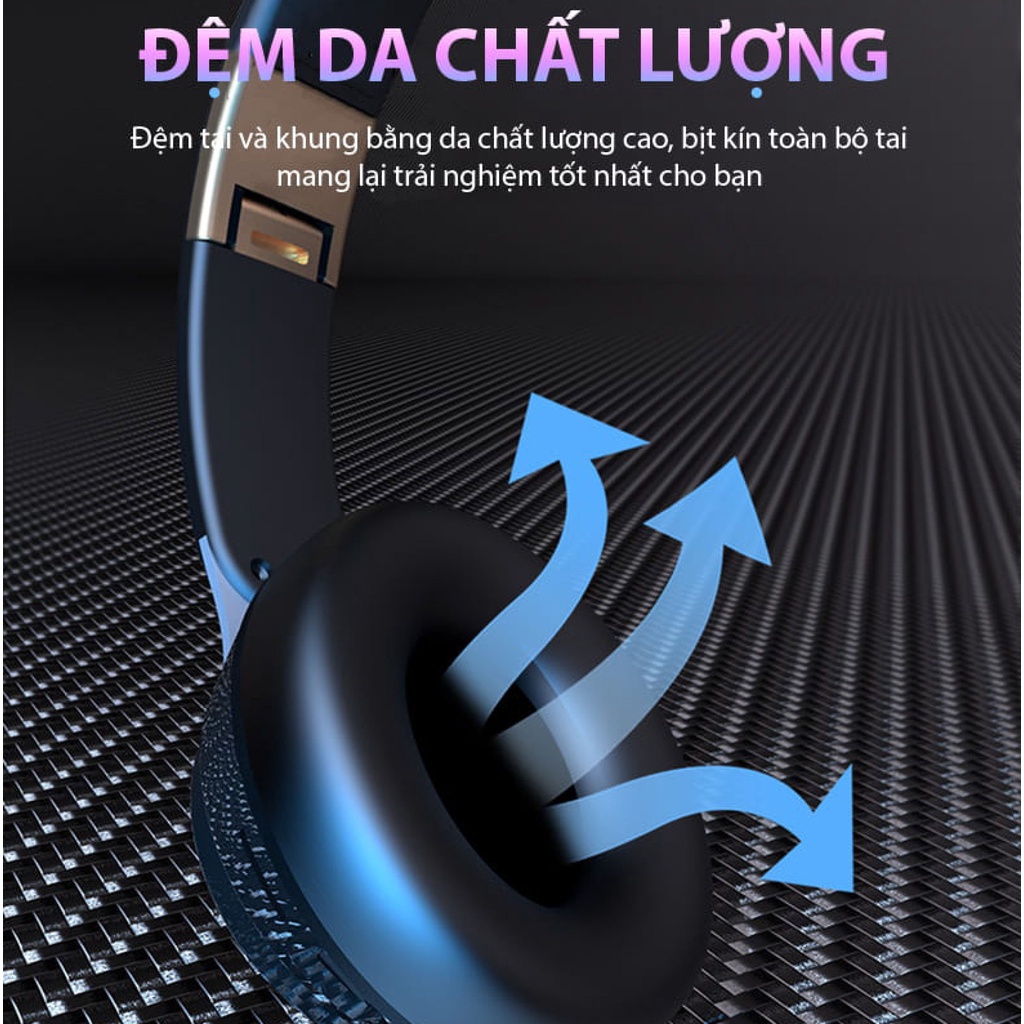 Tai Nghe Chụp Tai Không Dây Có Mic Xbass T7 Tai Nghe Bluetooth Chơi Game Máy Tính Chính Hãng Lắp Được Thẻ Nhớ Bass Mạnh