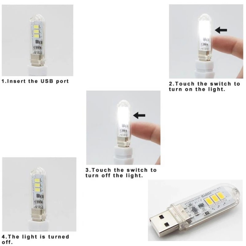 Đèn Led Để Bàn 1.5w 6 Màu Sạc Usb Tiện Dụng