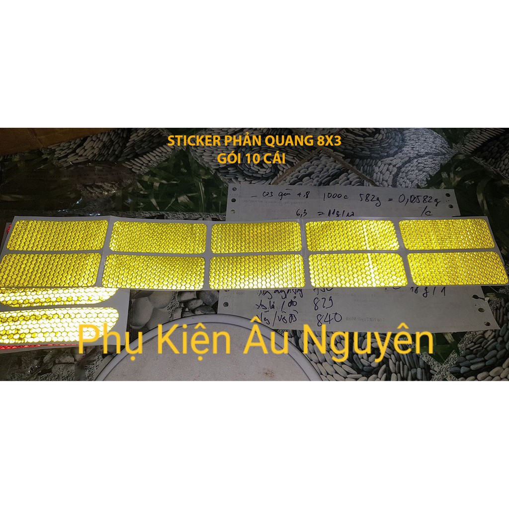 Sticker phản quang các loại dán nón, dán xe - Bán theo combo / gói
