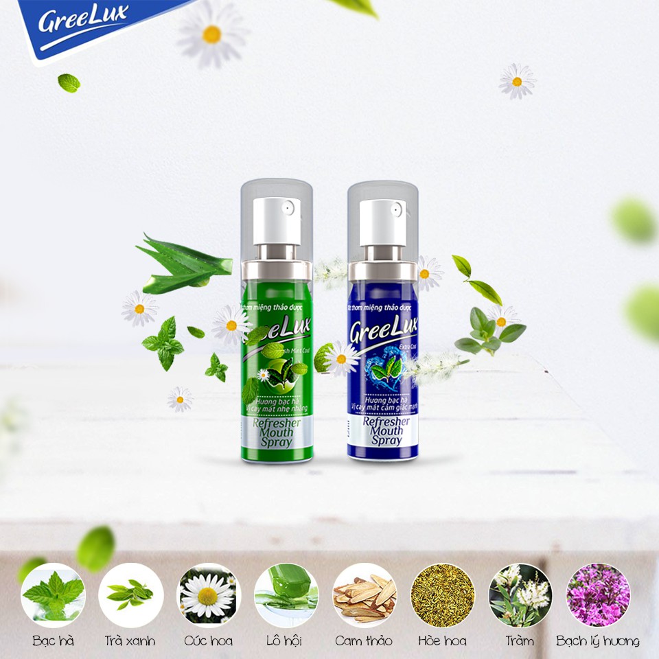 Xịt thơm miệng thảo dược Greelux