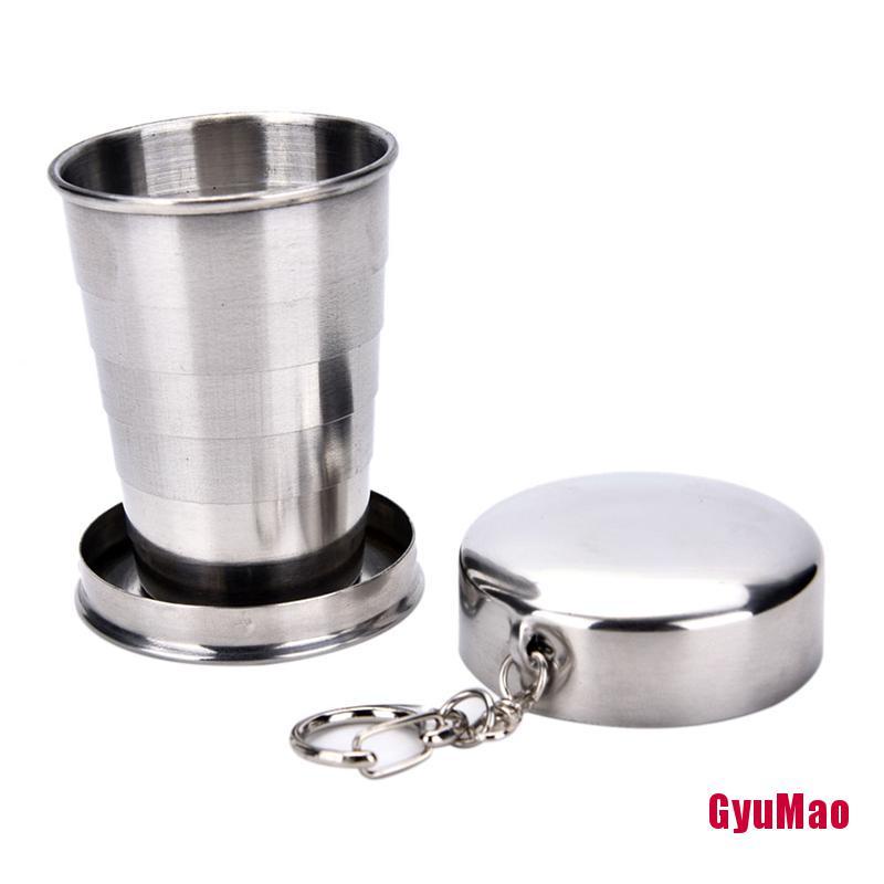 Ly Xếp Bằng Thép Không Gỉ Thiết Kế Nhỏ Gọn Tiện Dụng Mang Theo Du Lịch