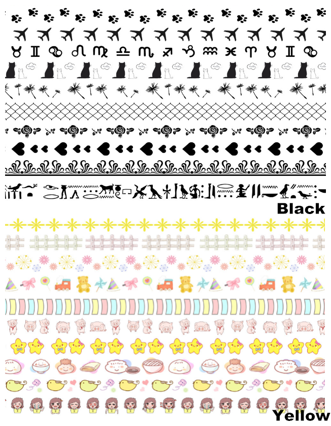 Bộ 10 Cuộn Băng Keo Nhiều Màu