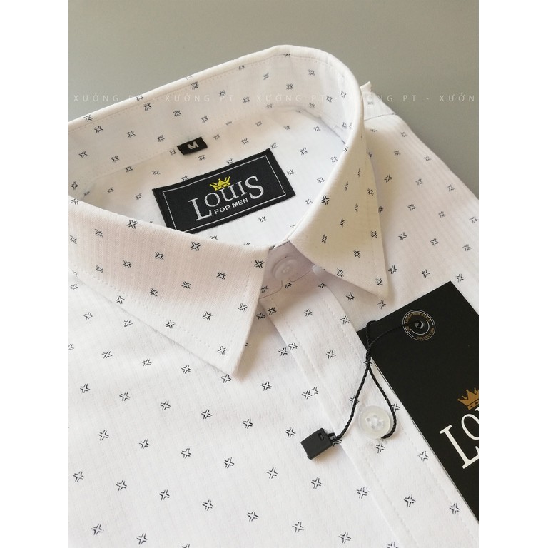 Áo sơ mi nam họa tiết 2 màu Trắng và xanh than siêu đẹp | BigBuy360 - bigbuy360.vn