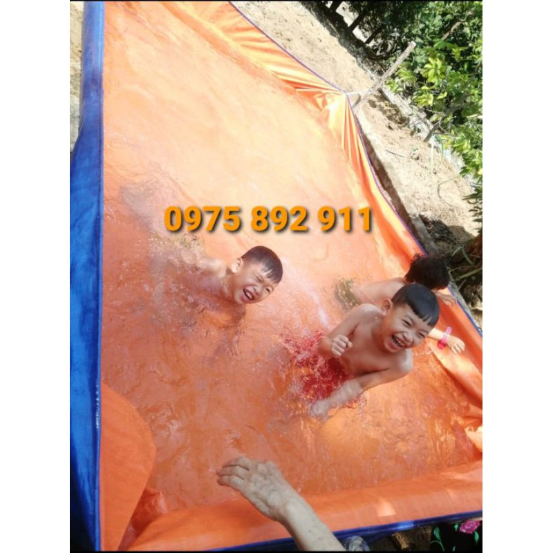 Bể bạt nuôi ốc ếch cá  ( 3x2x1 ) xanh cam