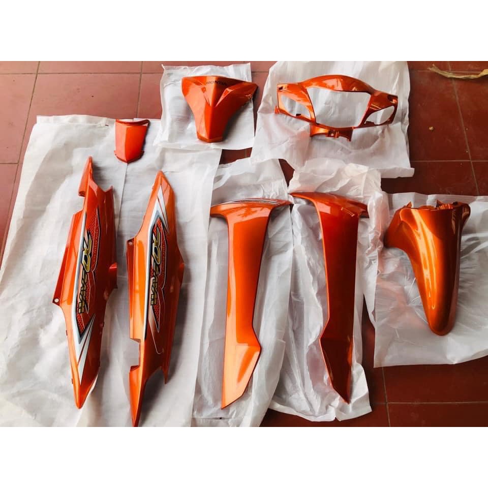 BỘ VỎ NHỰA WAVE A110CC 2017-2022 MÀU CAM LIMITED