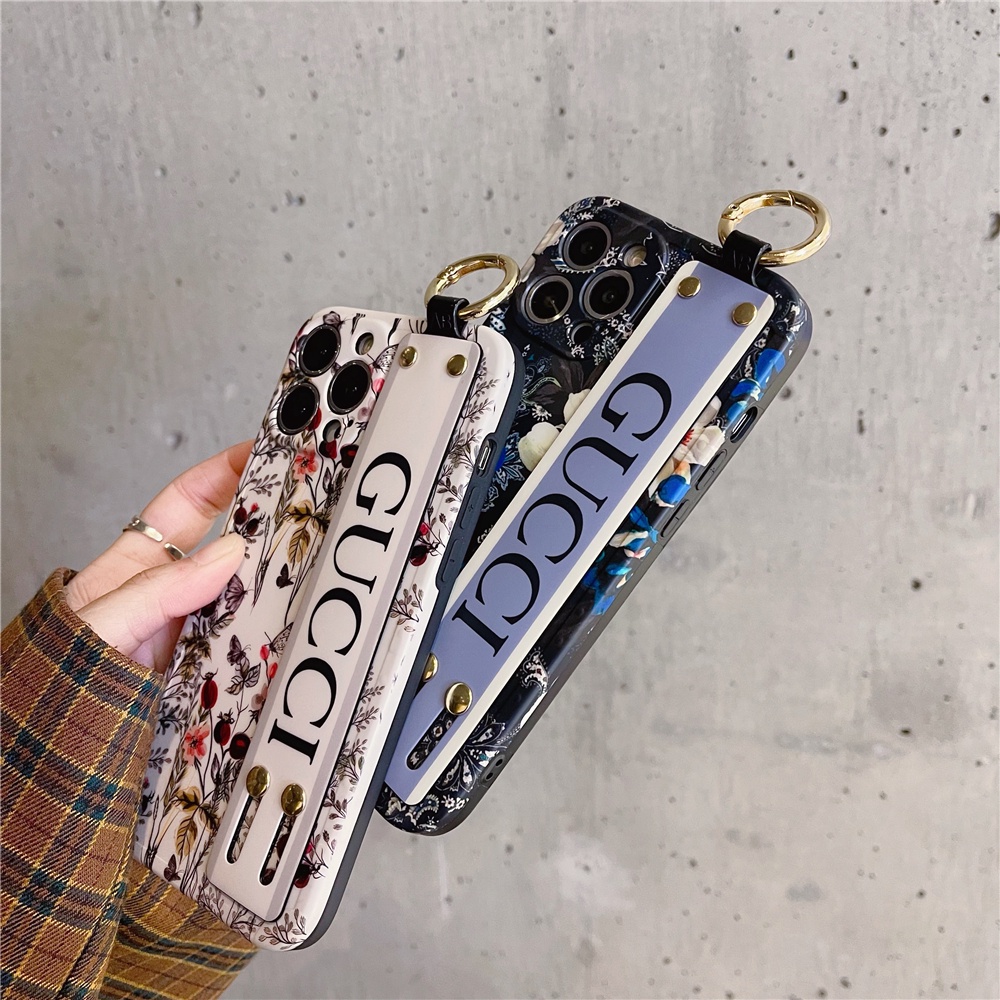 Ốp Điện Thoại In Logo Thời Trang Kèm Dây Đeo Cho IPhone x xs Max xr 14 Pro Max 14 Plus 13 Pro Max 12 11 Pro Max