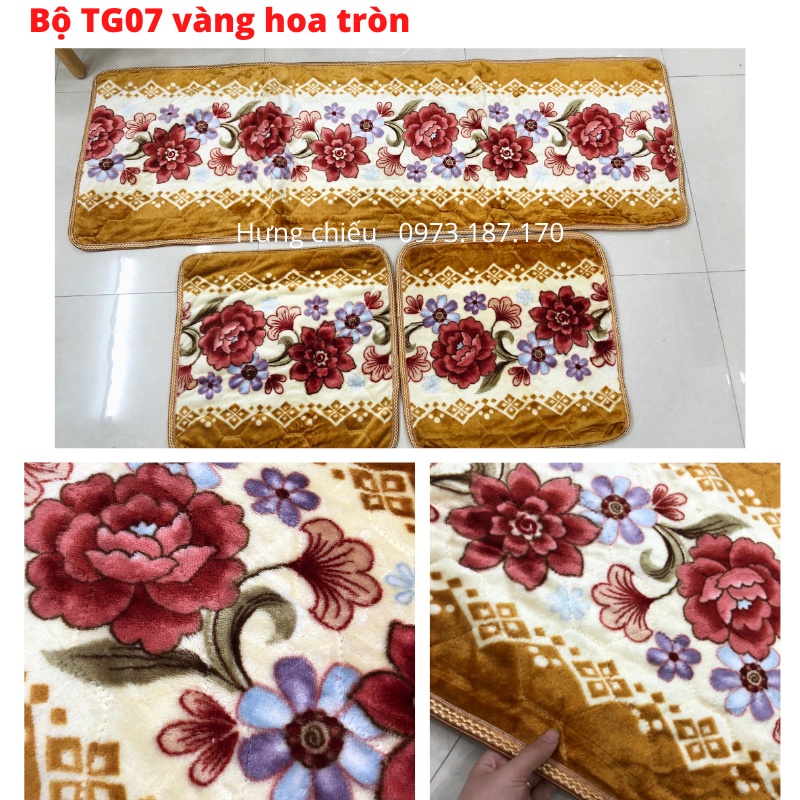 Bộ thảm trải ghế 2 vuông 1 dài