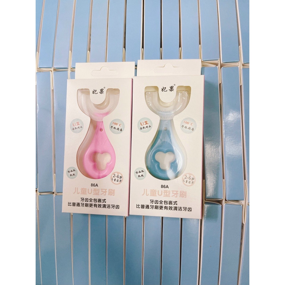 Bàn Chải Đánh Răng trẻ em Silicon Hình Chữ U, Bàn Chải Tập Đánh Răng Cho Bé Từ 2 - 6 Tuổi