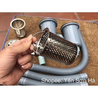 Bộ xi phông đôi chậu rửa chén bát Sơn Hà