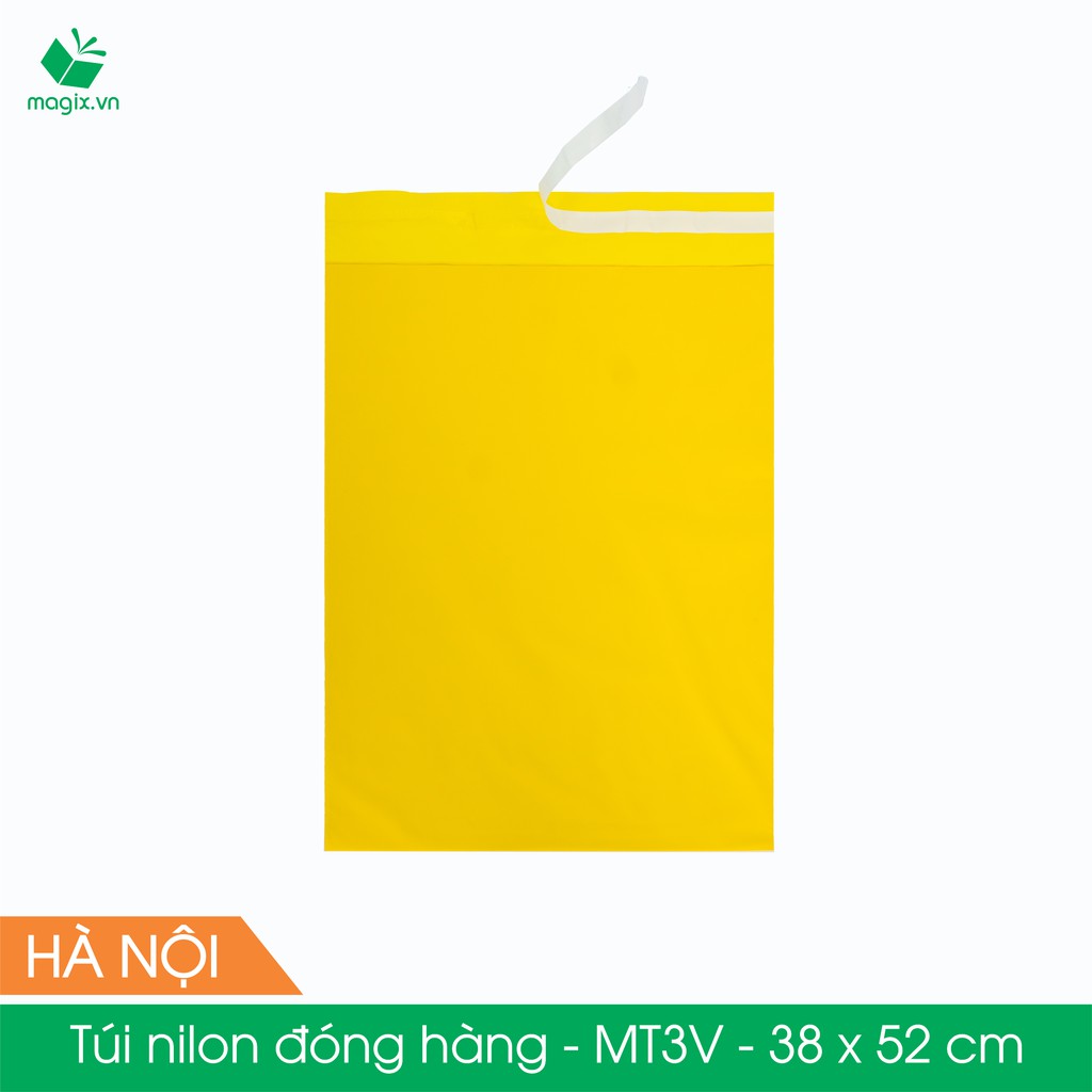 MT3V - 38x52 cm - Túi nilon gói hàng - 100 túi niêm phong đóng hàng màu vàng