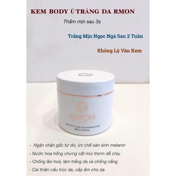 Kem dưỡng trắng da Rmon