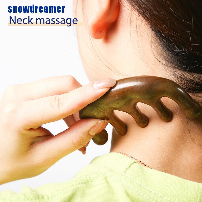 [Hàng mới về] Lược gỗ đàn hương massage da đầu an toàn tiện dụng