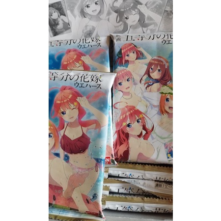 Gói thẻ nhân phẩm bản movie đặc biệt của anime 5 nàng dâu"The Quintessential Quintuplets" Wafers
