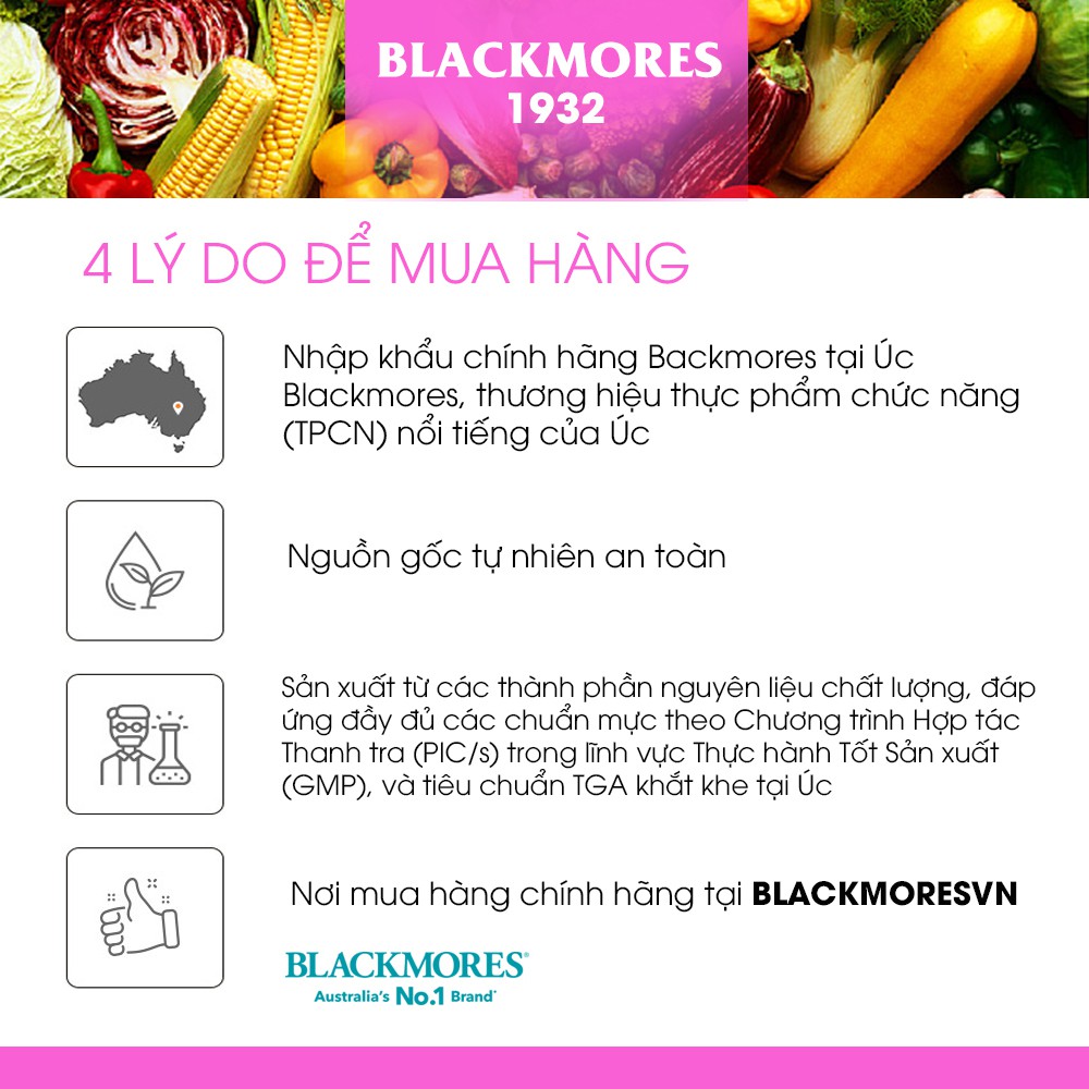 [Chính hãng Úc] Viên uống tăng khả năng thụ thai, bổ trứng cho nữ giới Conceive Well Gold Blackmores Úc 56 viên-Date mới