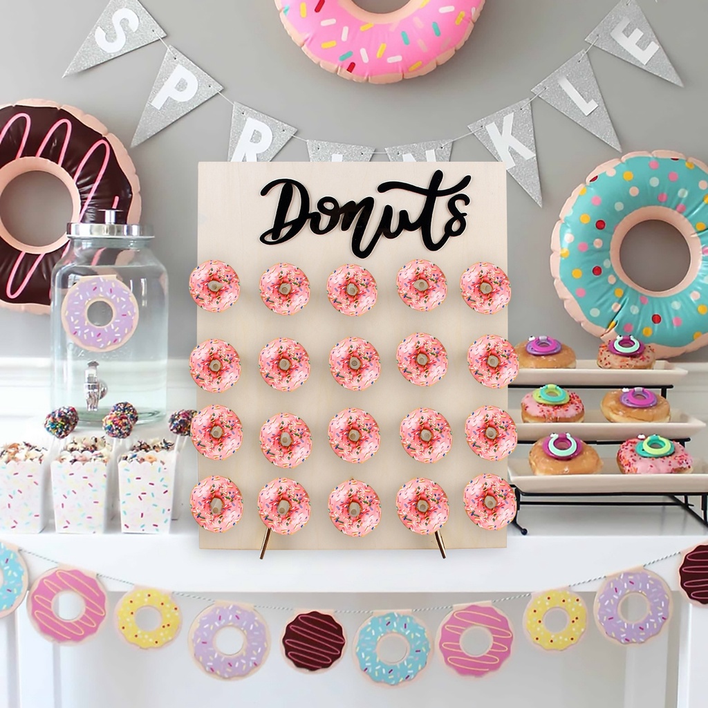 Giá Đỡ Bánh Donut Bằng Gỗ Dùng Trang Trí Tiệc Sinh Nhật
