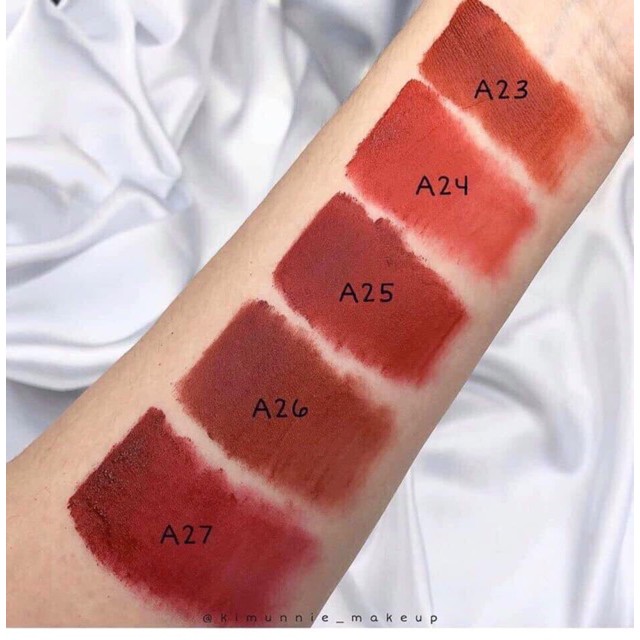 Son nắp vàng HANDMADE Black A26 đỏ nâu trầm ( thiết kế son BLack ver5 )