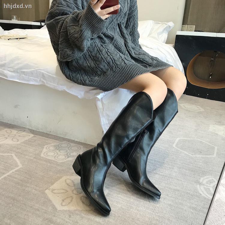 Giày Bốt Cao Gót Mũi Nhọn Cổ Cao Qua Gối Phong Cách Cổ Điển Thời Trang Thu Đông 2021 | BigBuy360 - bigbuy360.vn