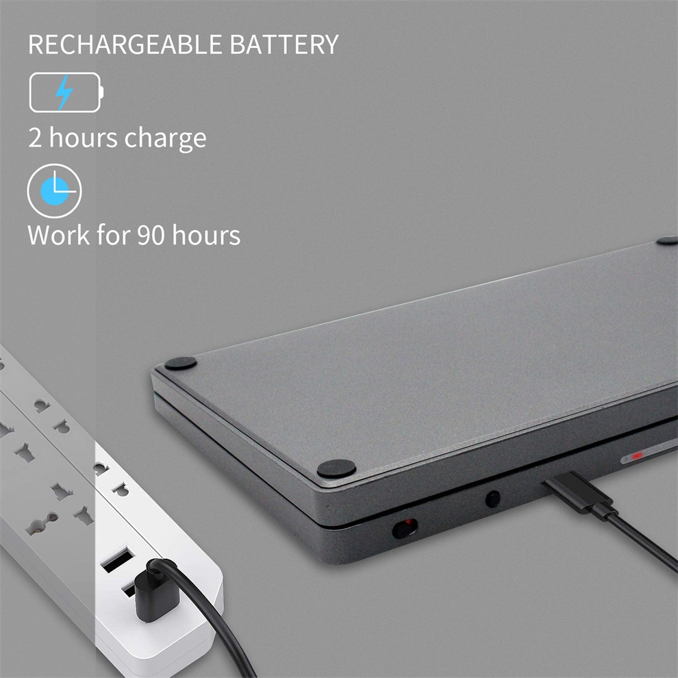 Bàn Phím Bluetooth Không Dây Siêu Nhẹ Có Thể Gấp Gọn Mang Đi Tiện Dụng Cho Máy Tính Bảng / laptop