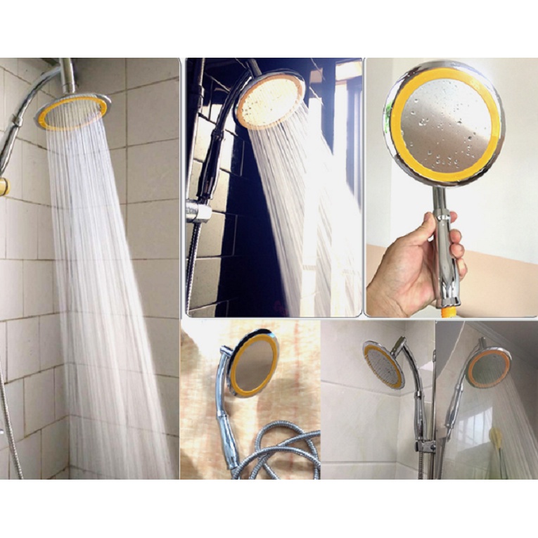 Bộ vòi hoa sen tăng áp lớn bát sen bản rộng 15 cm VHS04