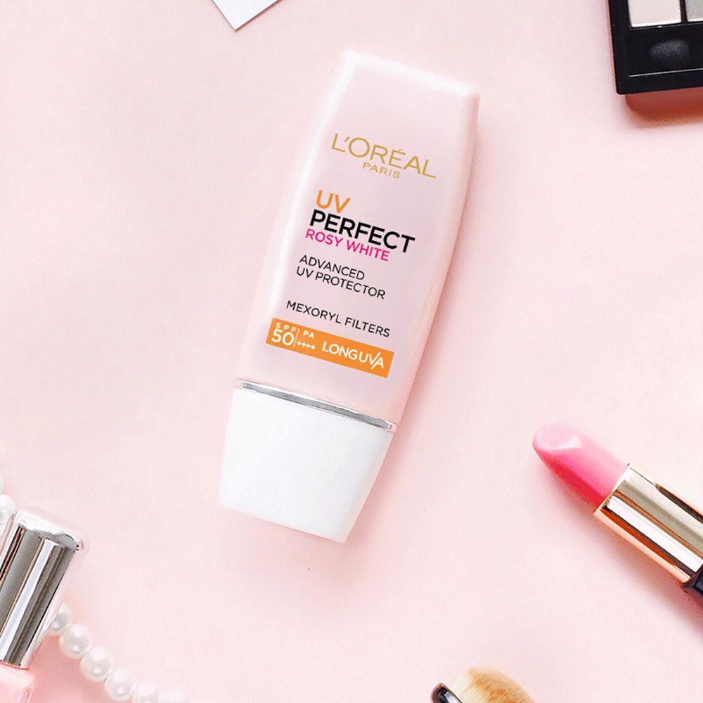 Kem Chống Nắng Trắng Sáng Tức Thì L'Oreal Paris UV Perfect Rosy SPF50+ PA++++ 30ml