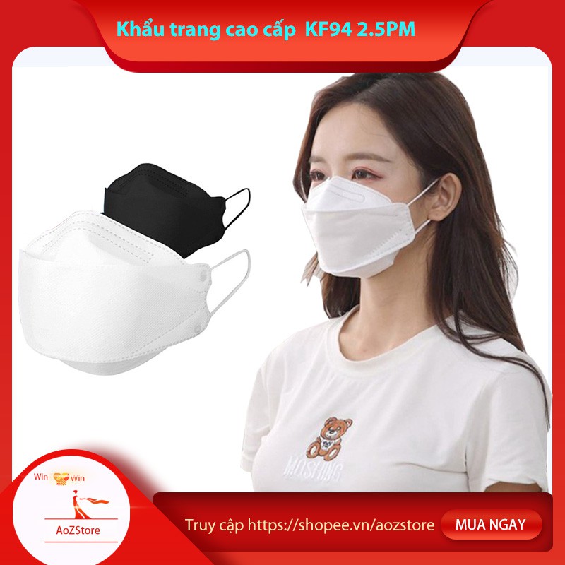 Khẩu trang y tế 3D cao cấp xuất Hàn kháng khuẩn, chống bụi mịn PM2.5,  PM10 gói 6c