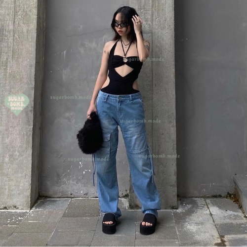 Áo Liền Quần Bodysuit Ôm Body Tôn Dáng Khoét Ngực Quyến Rũ Vải Thun Cao Cấp Chất Siêu Đẹp, Mịn Sugarbomb.mode (116) | BigBuy360 - bigbuy360.vn