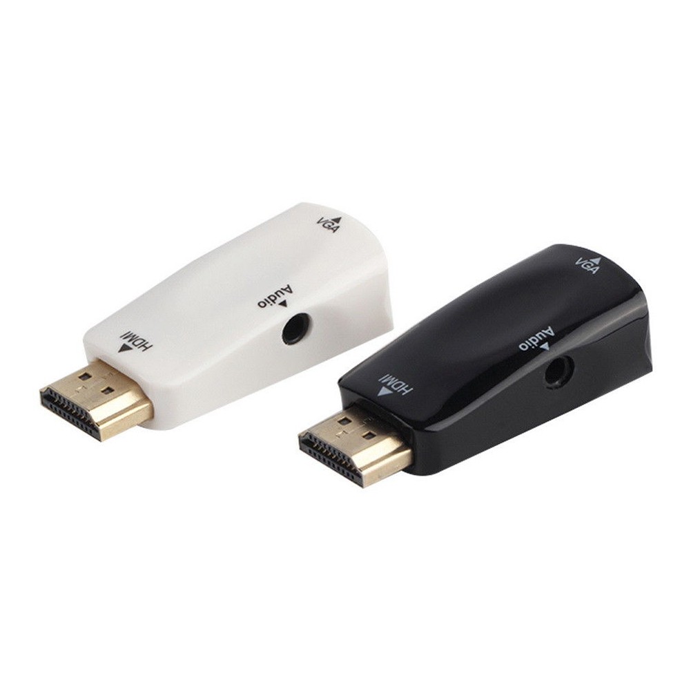 Cáp chuyển đổi 1080P HDMI đầu đực sang VGA đầu cái 3.5mm