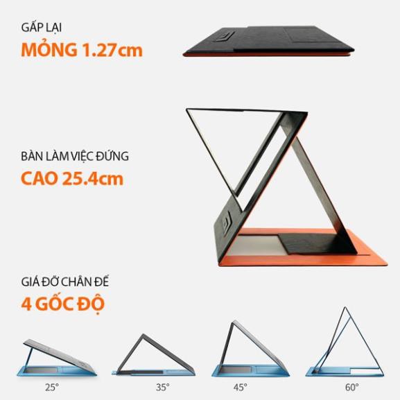 MOFT Z BÀN ĐỨNG, CHÂN ĐẾ ĐA NĂNG 5 TRONG 1 cho laptop