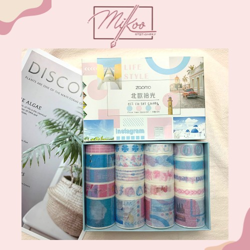 Set 20 cuộn băng dính trang trí washi tape trang trí planners, scrapbook theo chủ đề