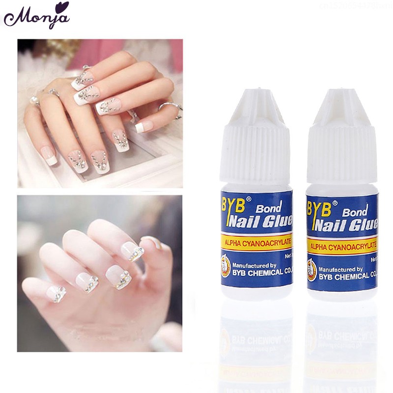 Monja 1 Lọ Keo Dán Móng Tay Giả 3G Trang Trí 3D Diy