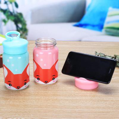 Bình nước cáo 300ml BN25 thuỷ tinh bình nước cute chai nước dễ thương