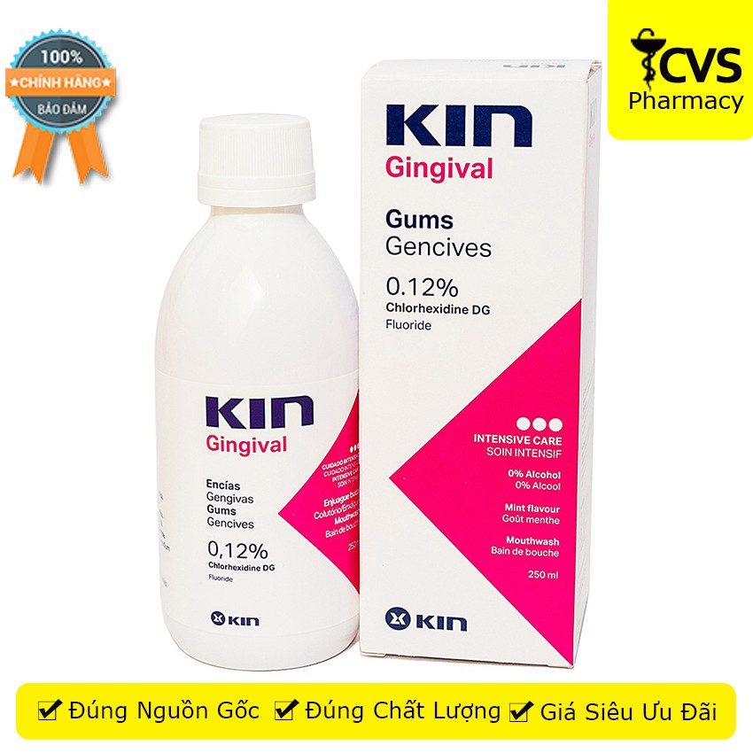 Dung dịch súc miệng Kin Gingival 250ml - cvspharmacy