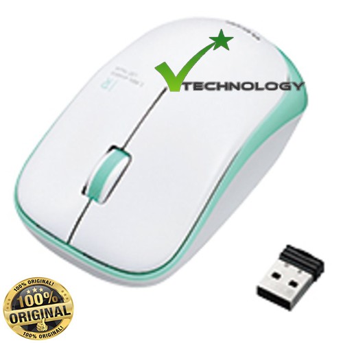 [CHÍNH HÃNG] Chuột không dây kèm pin Elecom M-IR07DR (Trắng Xanh) - Bảo hành 06 tháng