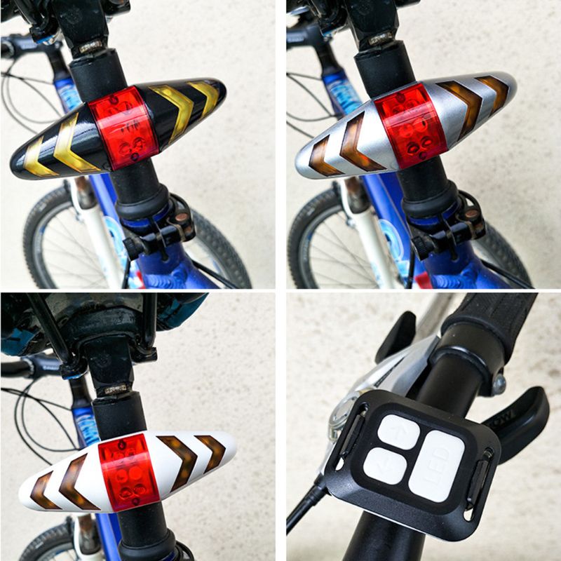 Đèn LED Tín Hiệu Rẽ Không Dây Gắn Đuôi Xe Đạp Leo Núi Điều Khiển Từ Xa Siêu Bền Chống Thấ