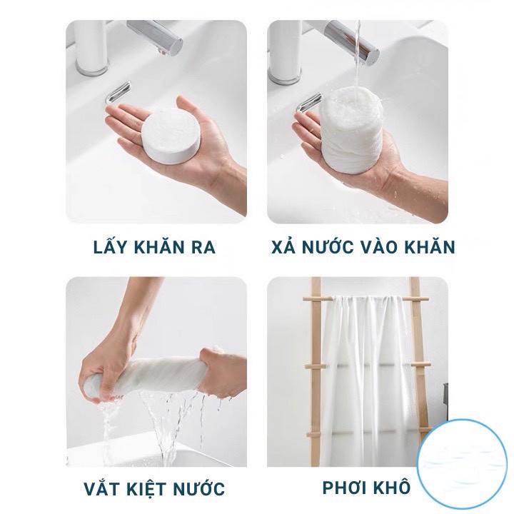 Khăn tắm viên nén du lịch (70x140cm) dùng một lần chất liệu cotton có thể mang theo vô cùng tiện lợi
