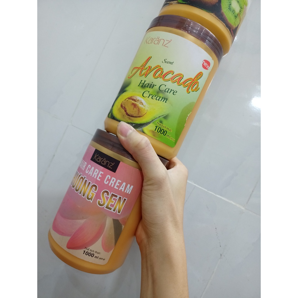 Dầu hấp tóc Karanz hương thơm kiwi - bơ - hoa sen thể tích 1000ml