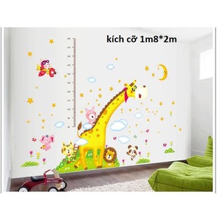 decal dán tường đo chiều cao hưu lớn