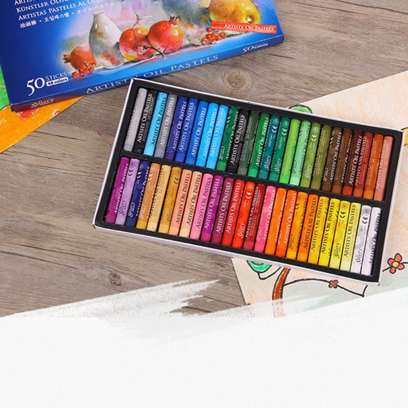 Bút Chì Màu Vẽ Tranh Sơn Dầu Mềm Mại 48 Màu Lựa Chọn Dùng Làm Phần Thưởng Lớp Học