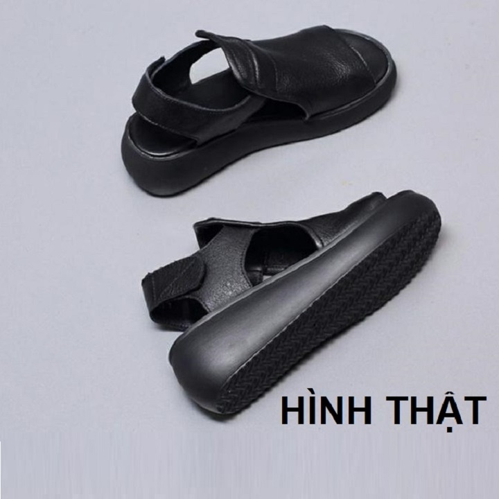 [HÀNG XỊN] Giày sandal bánh mì 5 phân quai ngang quai chéo bảng to S012 đế đúc êm chống trượt chắc chắn