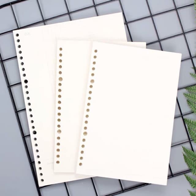 60 tờ Giấy refill binder loose leaf A4 B5 A5 cho sổ planner bìa còng