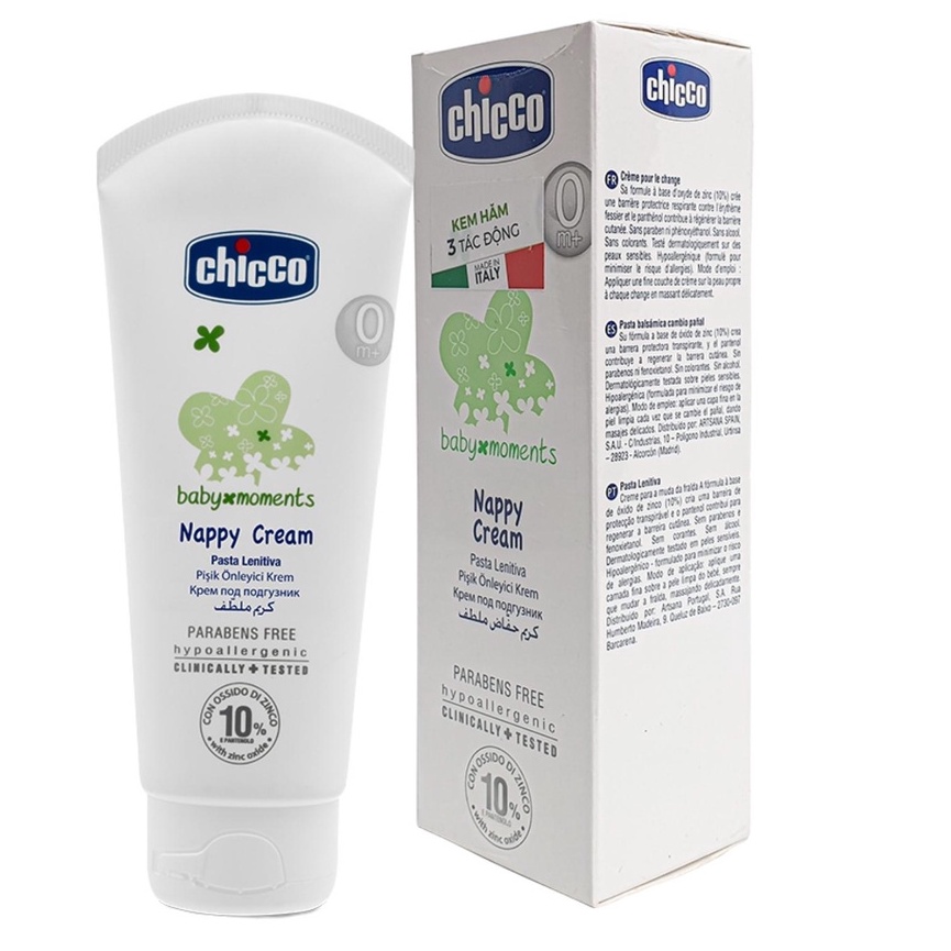 Kem hăm Chicco 3 tác động, chứa Vitamin và Omega an toàn cho da bé 0M+