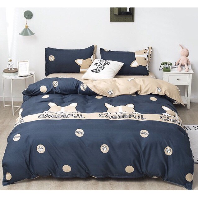 Bộ Drap Giường 5 Món (Hình Thật) Chọn Kiểu Hoạt Hình Cực Sang M2*2M-M4*2M- M6*2M-M8*2M