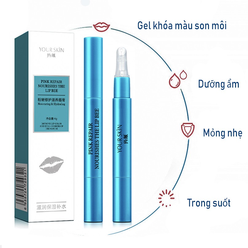 Gel khóa màu son YOUR SKIN giúp son bền màu không trôi không lem gel giữ màu môi không trôi son MD-KM01
