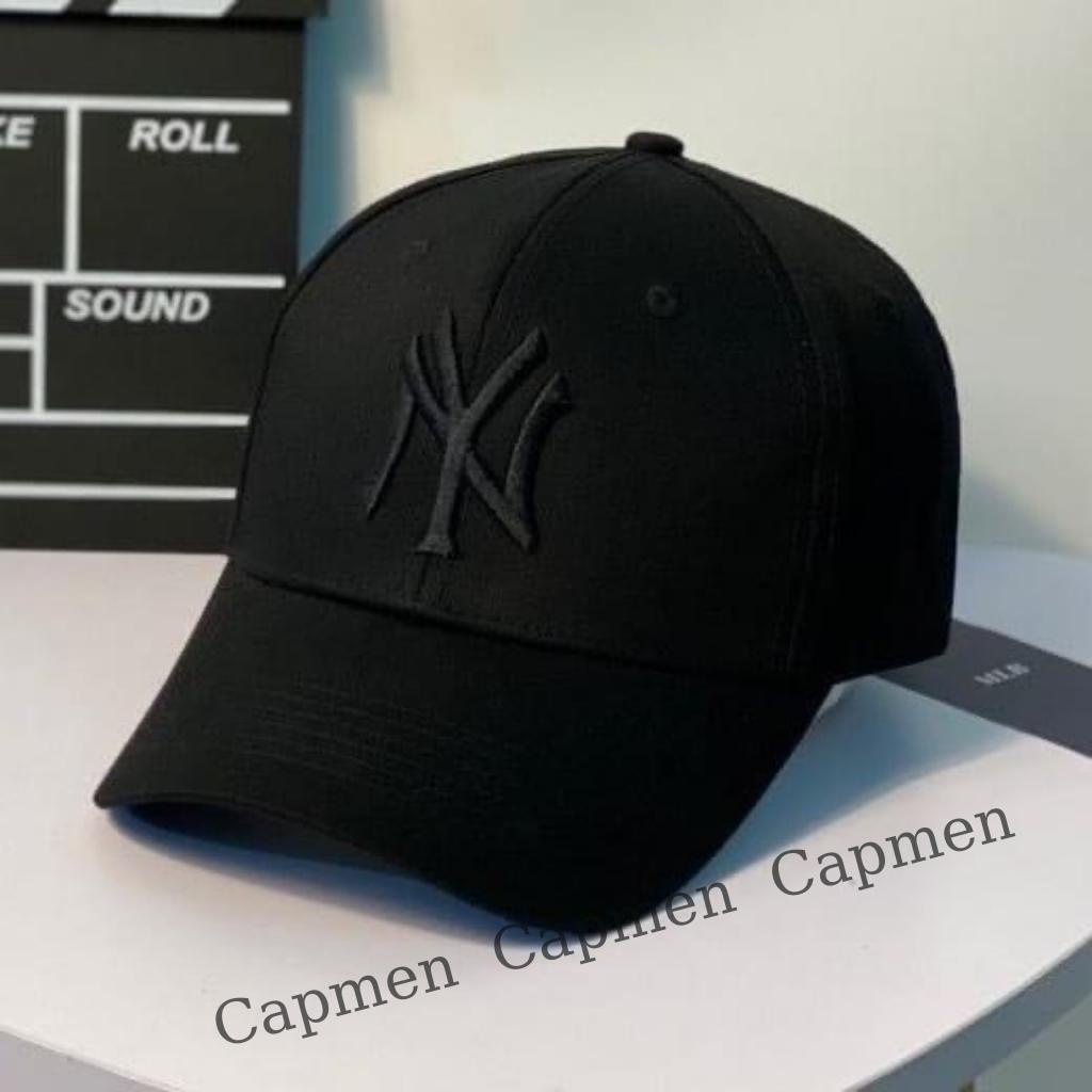 Mũ lưỡi trai bóng chày mlb ny Yankees bản màu đen hàng VNXK full tem tag cao cấp