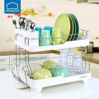 Kệ Úp Chén Bát (Chén Dĩa) 2 Tầng Lock&Lock LDR2001 (hàng chính hãng)