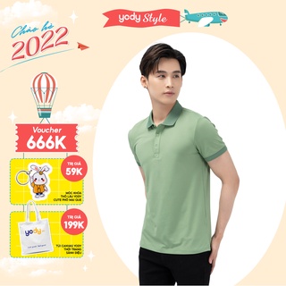 Áo polo nam YODY phối bo chất liệu Coolmax thoát ẩm thoáng mát mẫu mới 2022 - APM5179